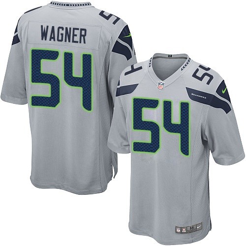 Men's Game Bobby Wagner Nike Jersey Grey Alternate - #54 NFL Seattle Seahawks